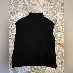 Christian Siriano Black Oversized Knit Tank Top. NWT